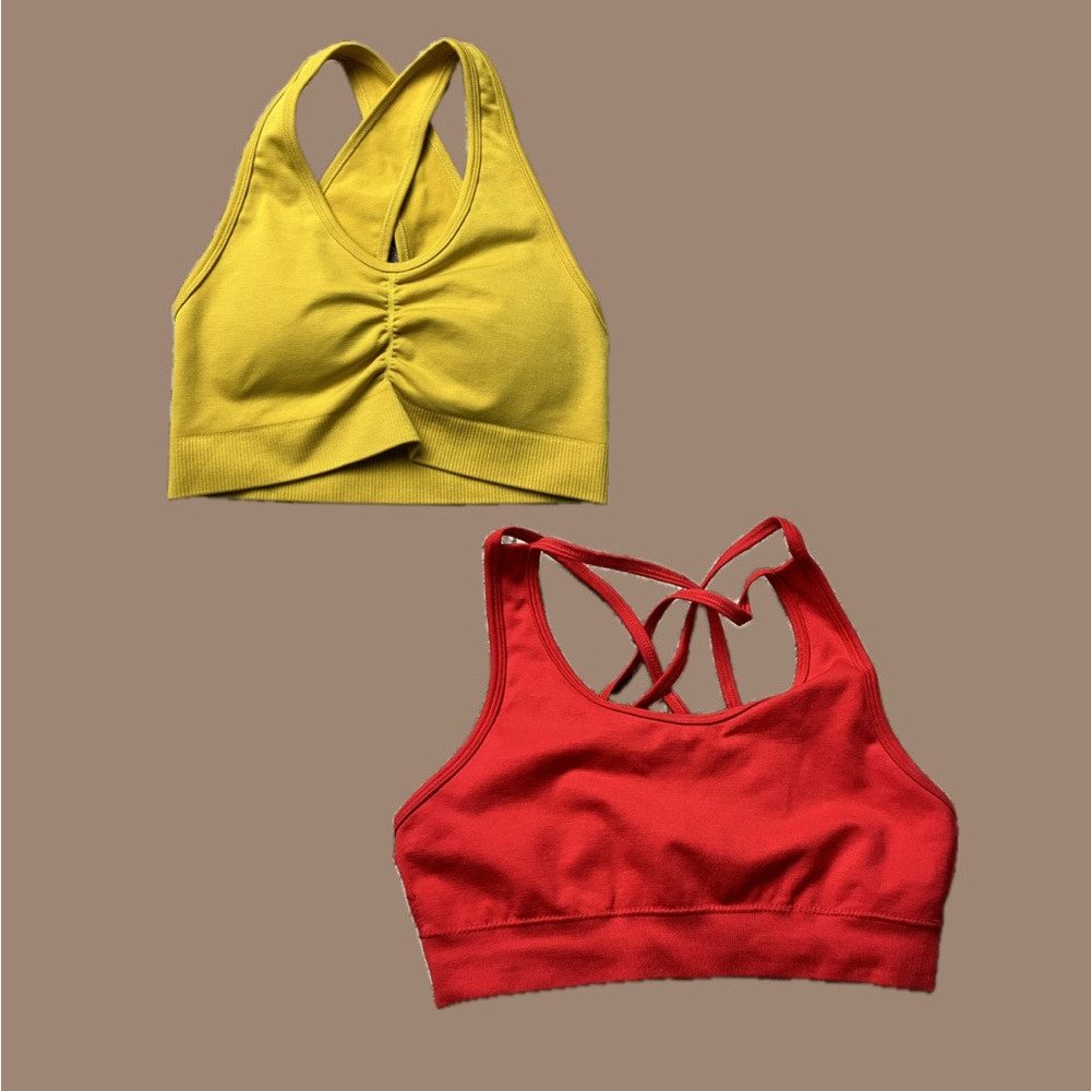 Bundle!! Yellow and red Sports Bra